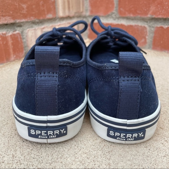 Sperry Women’s Crest CVO Corduroy Navy Sneakers Sz 11 - Picture 5 of 9